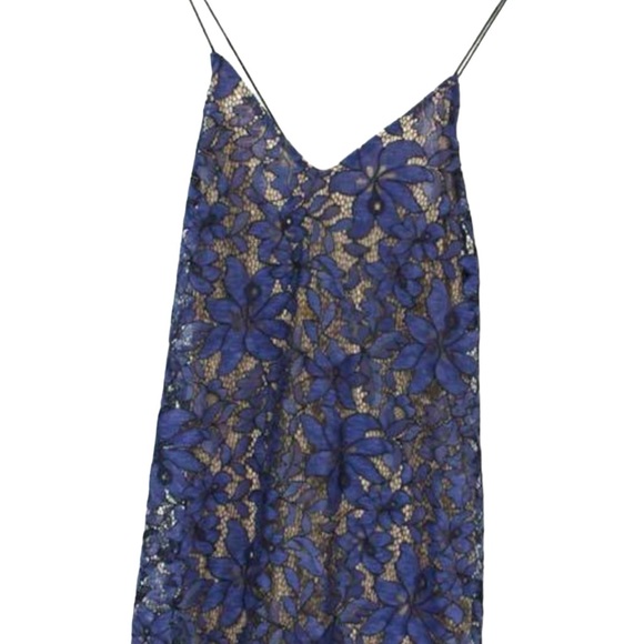 ANTHROPOLOGIE Moulinette Soeurs CELESTIAL LACE MAXI BLUE DRESS SZ 4 - Picture 8 of 16